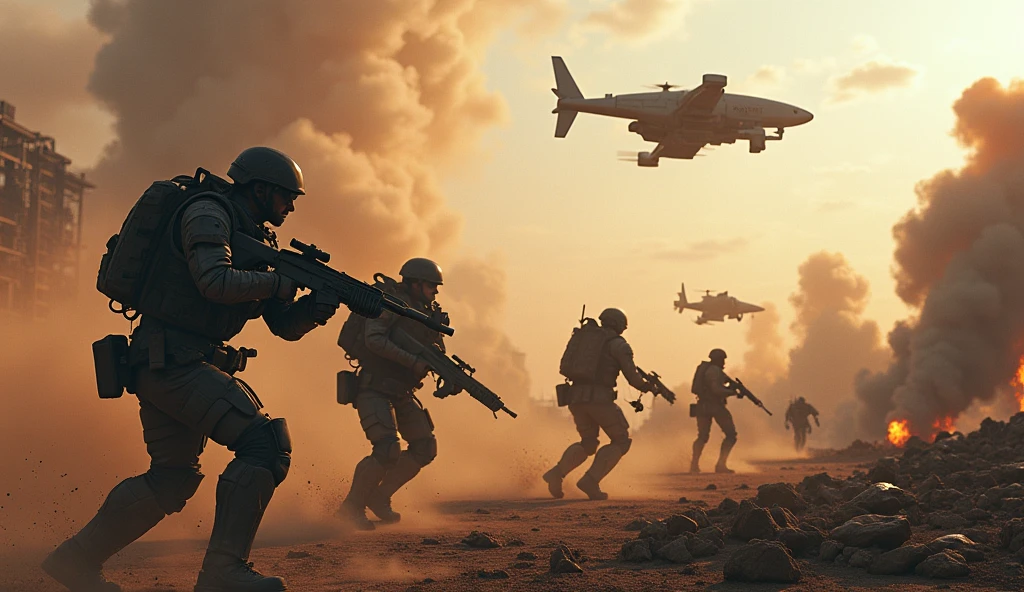 Fighting spreads across continents, utilizing advanced technology like drones and AI.