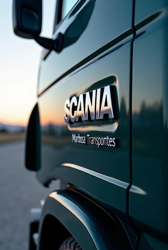 Truck scania logo text Marbosa Transportes
