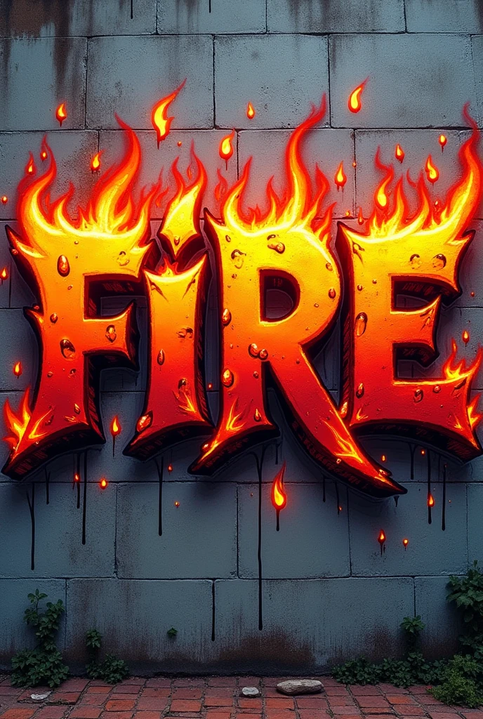 Graffiti that says *fire*