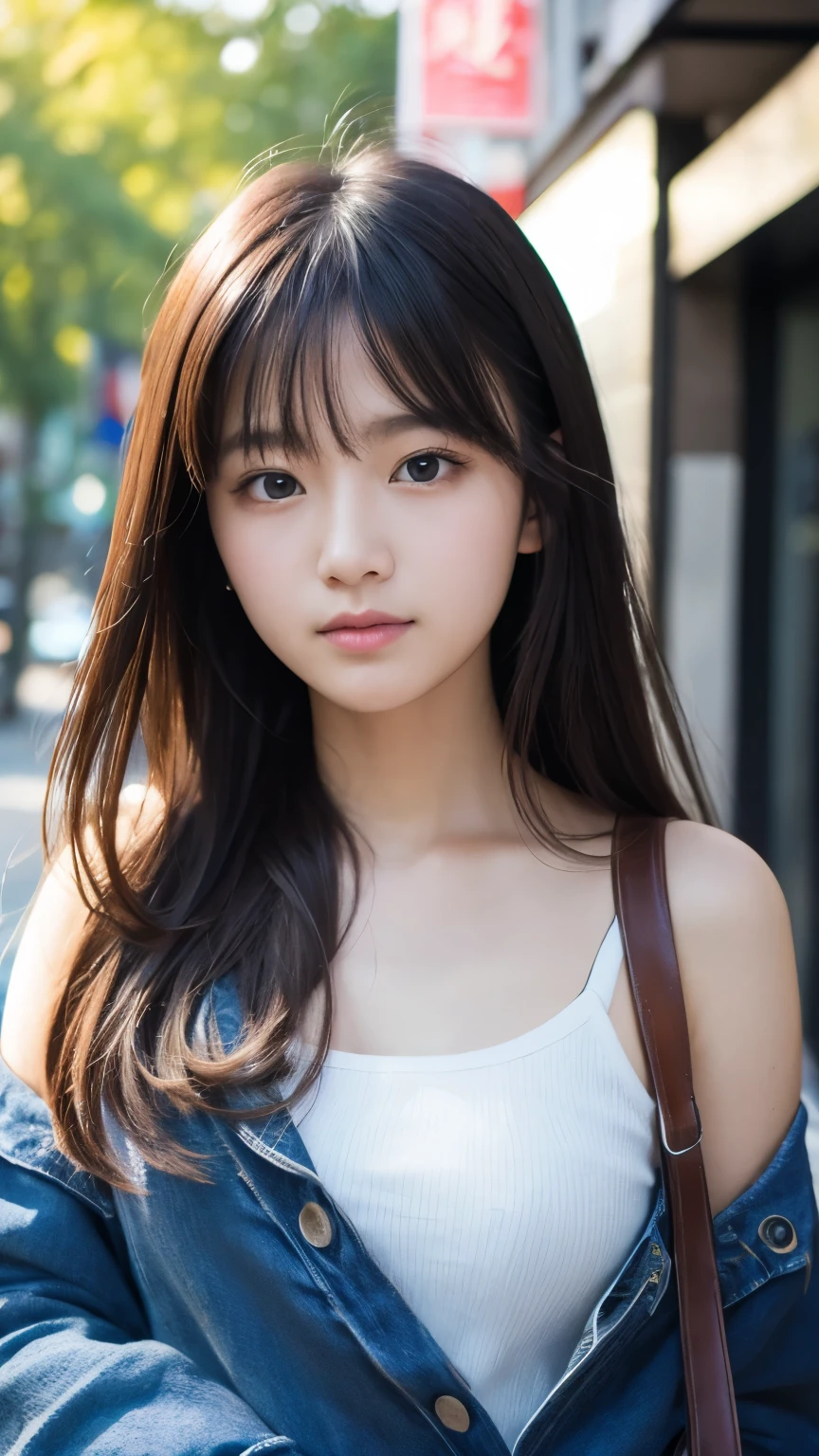 Portraiture、masterpiece:1.3、One person'S、Baby Face、Natural look、very cute、Brown Hair、Short Bob、Small red earrings、Fuller lips、No makeup、White T-shirt、Focus on the face、最high quality、High resolution、Very detailed、high quality、detailed explanation、8k、(((Blurred Background、White wall、White Background、White world、Flower illustration、Flower illustrationの壁、壁にFlower illustration、Flower illustrationが描いてある壁、Photo studio:1.5、Cinema Lighting、Professional Photographer)))