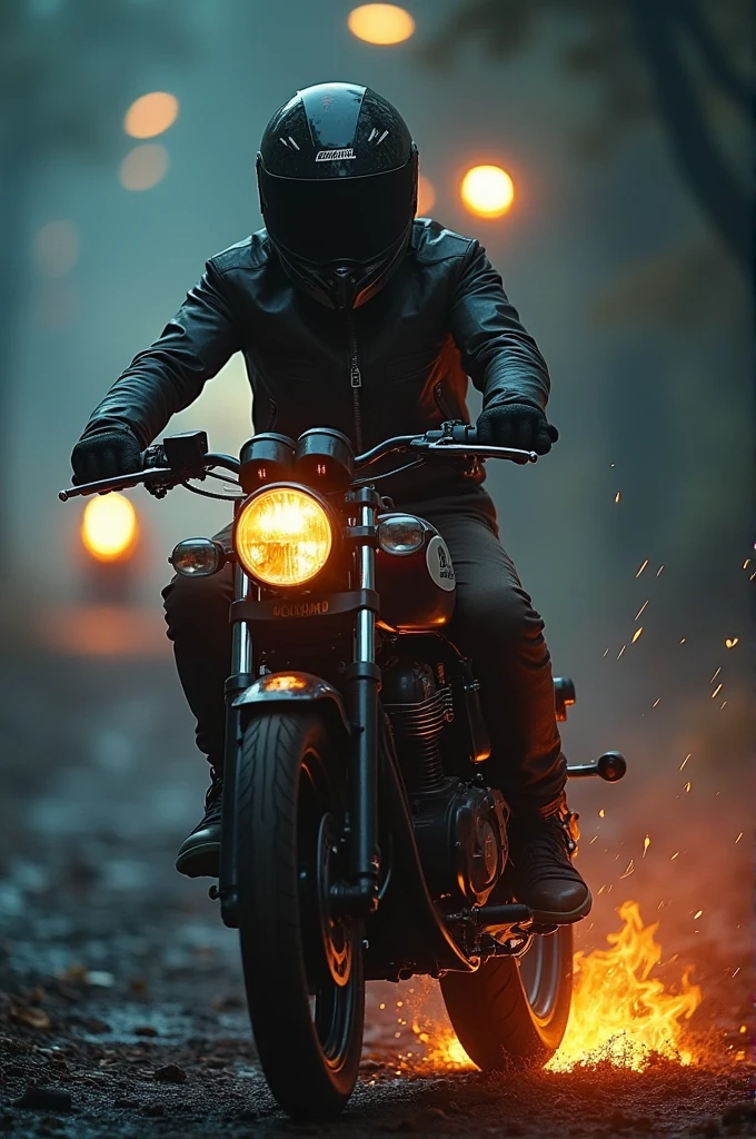 Ek ladka bike leke ja rana hai raat main uske piche ek bujurg bhaitha hai jo bhoot hai tabhi uske samne ek bhoot ata hai