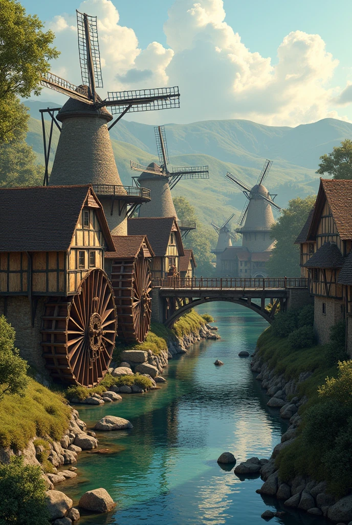 Medieval developments in water and wind power.