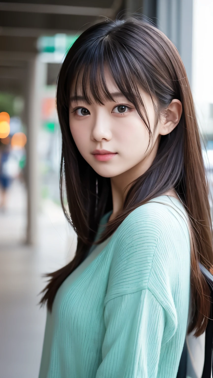 Portraiture、masterpiece:1.3、One person&#39;S、Baby Face、Natural look、very cute、Brown Hair、Short Bob、Small red earrings、Fuller lips、No makeup、White T-shirt、Focus on the face、最high quality、High resolution、Very detailed、high quality、detailed explanation、８ｋ、(((Blurred Background、White wall、White Background、White world、Flower illustration、Flower illustrationの壁、壁にFlower illustration、Flower illustrationが描いてある壁、Photo studio:1.5、Cinema Lighting、Professional Photographer)))