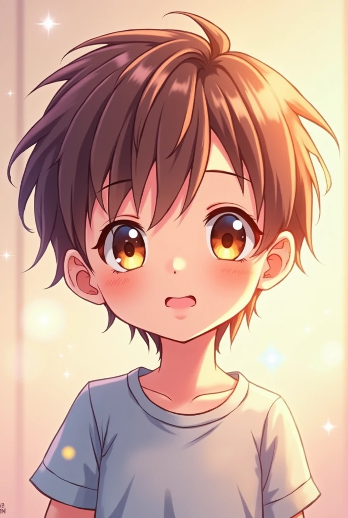 A handsome and cute anime boy