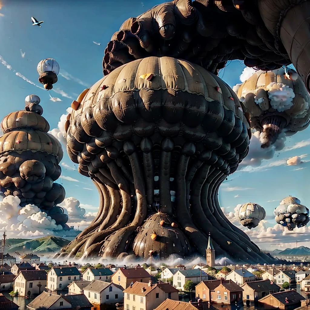 In a tiny town there are gigantic big poop sausages and piles of poop in the middle of the town The gigantic poop towers over every building The big fat, plump poop sausage bubblegum inflates and towers over the whole town Gigantic bubblegum poop bubbles are inflating in the small, tiny town Gigantic poop floods the town The gigantic poop flood is coming towards the tiny town The poop inflates to a gigantic size The cockroach mountains are devouring the buildings in the town The gigantic poop swells up to a gigantic size and towers over the whole world The gigantic poop is inflated to such a gigantic size It rules the whole world like a king The gigantic octopus is growing over all the towns and growing over the whole world over the whole planet It is flooding all the towns with a gigantically bigger, high poop flood The poop is the size of a planet Taller than the castle It towers over the clouds And the poop towers over several cities