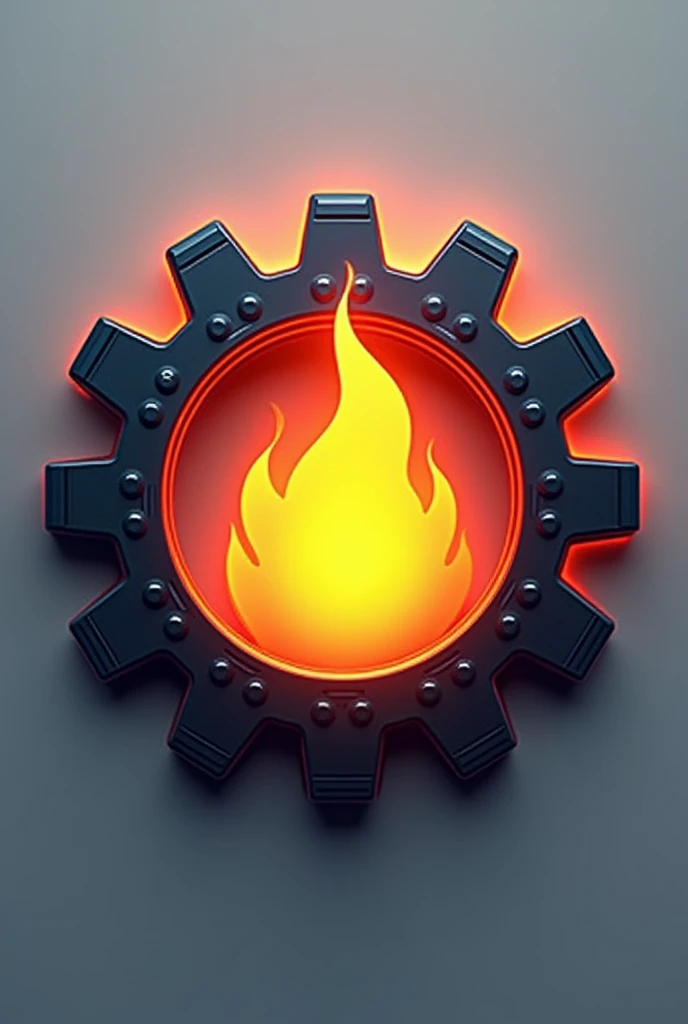 My company logo is a stylized gear with a flame inside, symbolizing power and precision in automotive component manufacturing