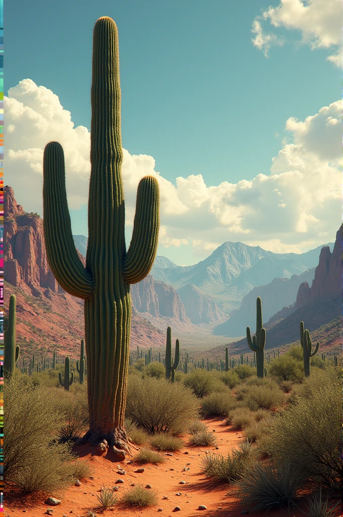 Give me a picture of the Sonoran desert with cardon cactus