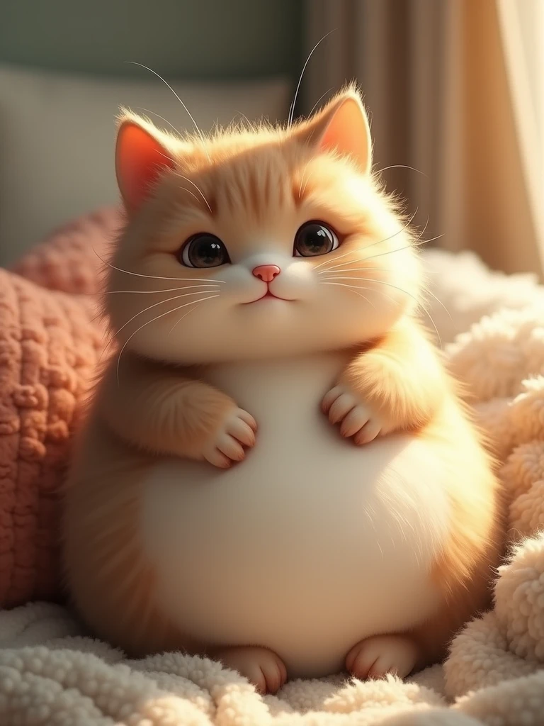 cat cute fat focus