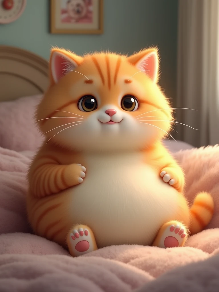 cat cute fat focus