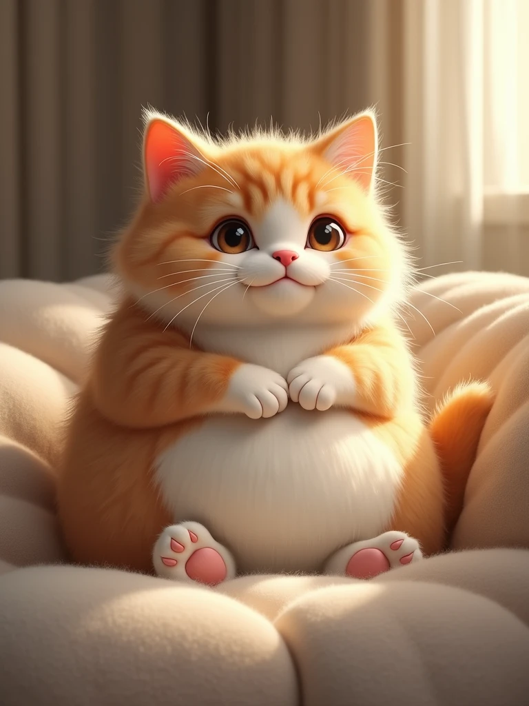 cat cute fat focus