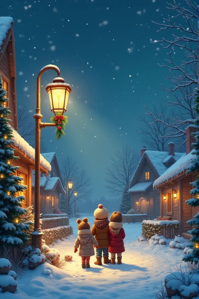 Winter nights at Christmas season