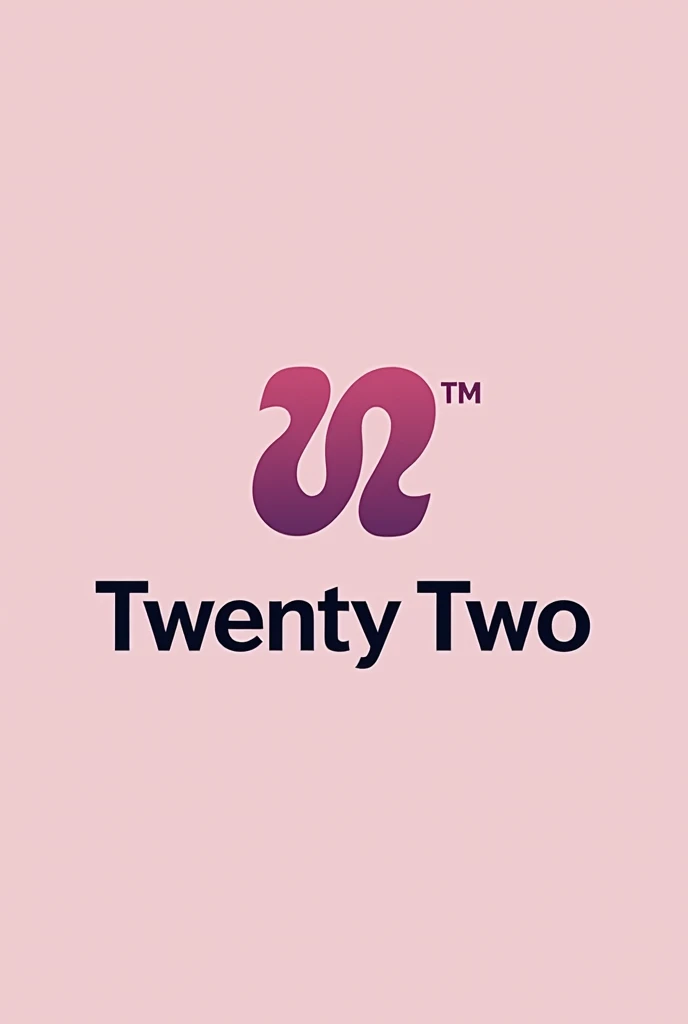 Logo for community manager called twenty two in crystal pink colors