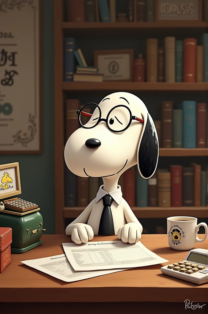 Snoopy the accountant