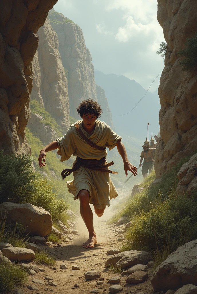 DAVID RUNS AWAY IN FEAR OF BEING KILLED BY KING SAUL