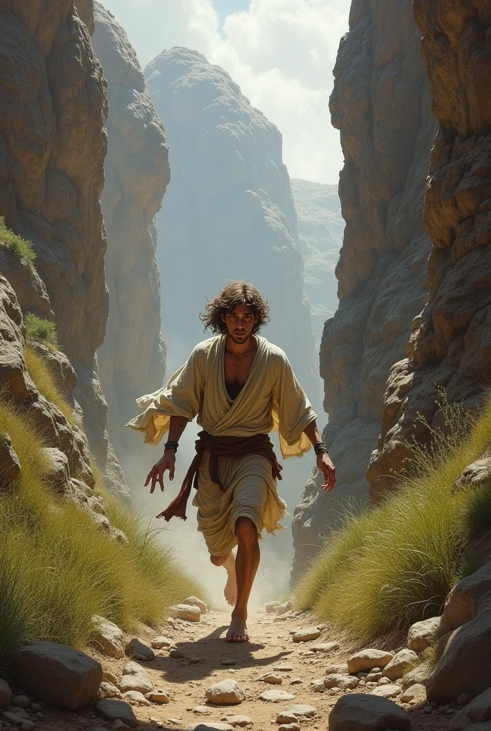 DAVID RUNS AWAY IN FEAR OF BEING KILLED BY KING SAUL