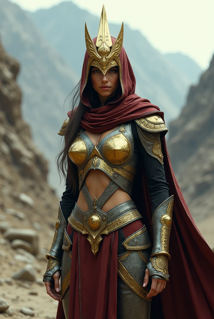Warrior lady, golden mask
