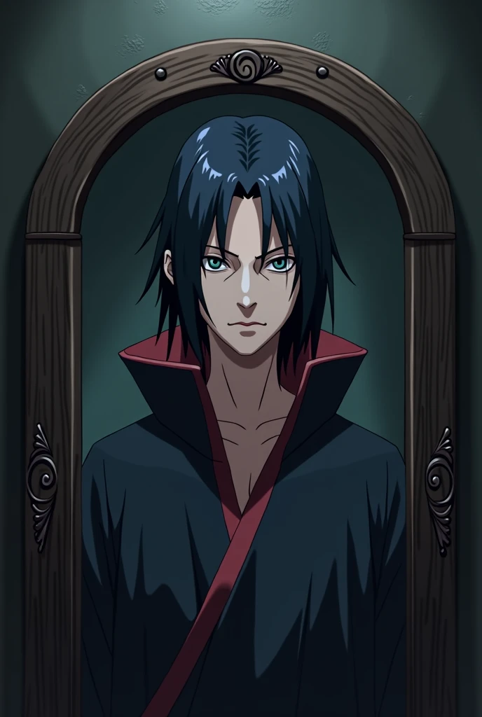 itachi uchiha, taking a picture in the mirror, realidade 4k