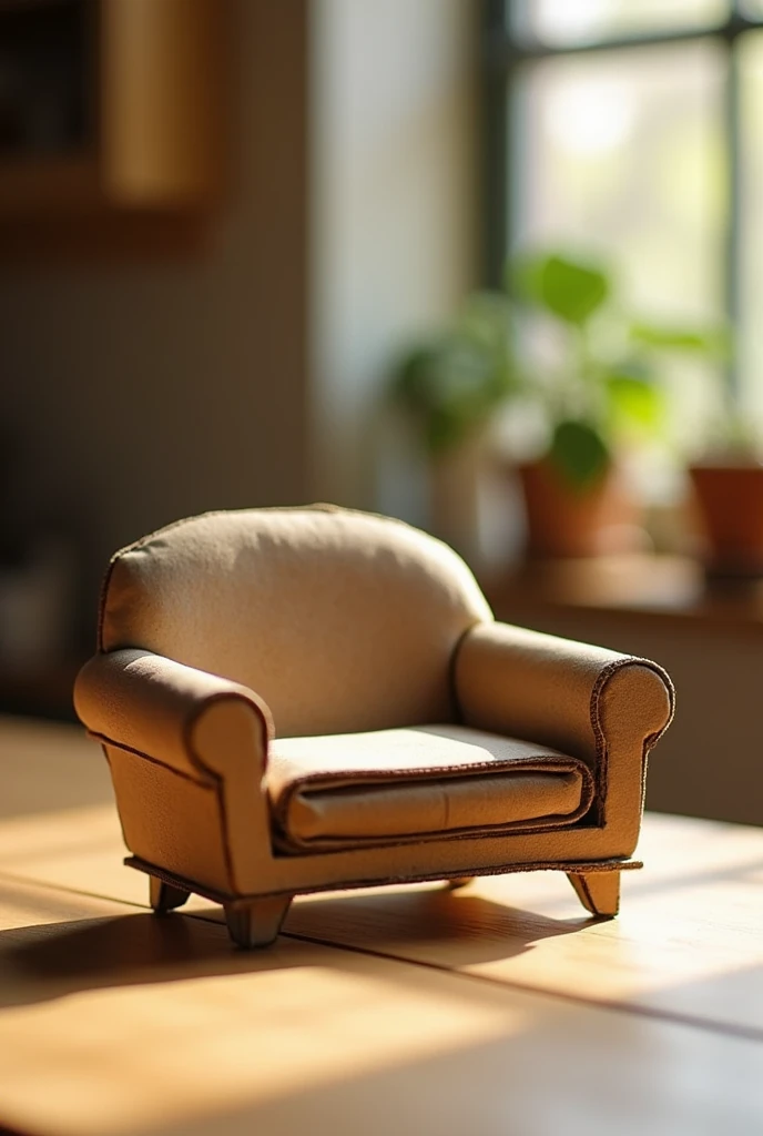 miniature cardboard sofa