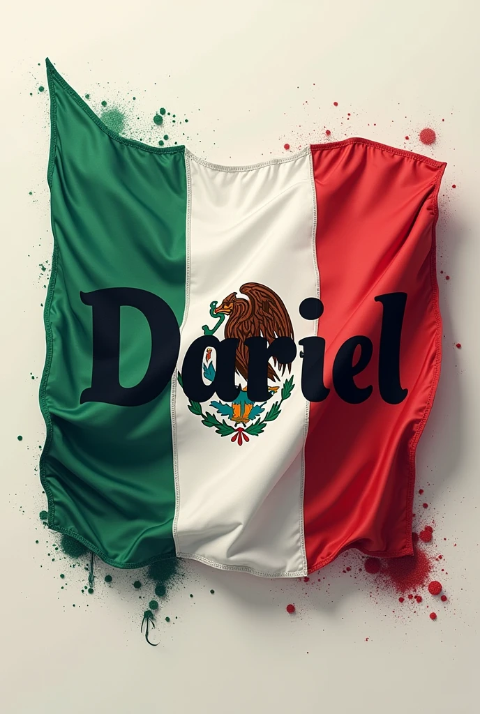 Mexican flag with the name DARIEL