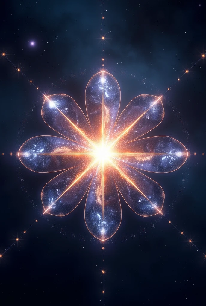 Make a star formation having 72 point point towards a central point
