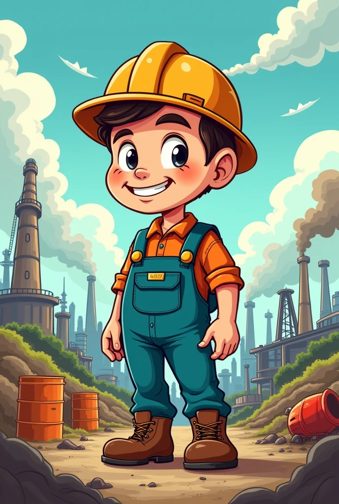 cartoon image of fossil fuel user