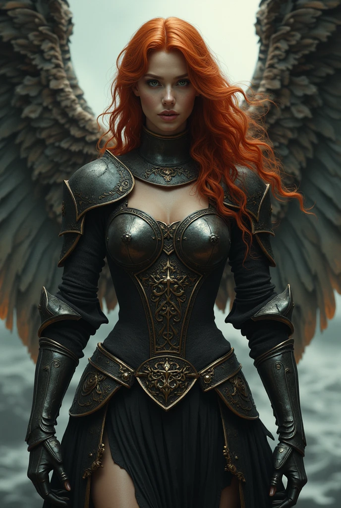 redhead angel medieval sensual warrior