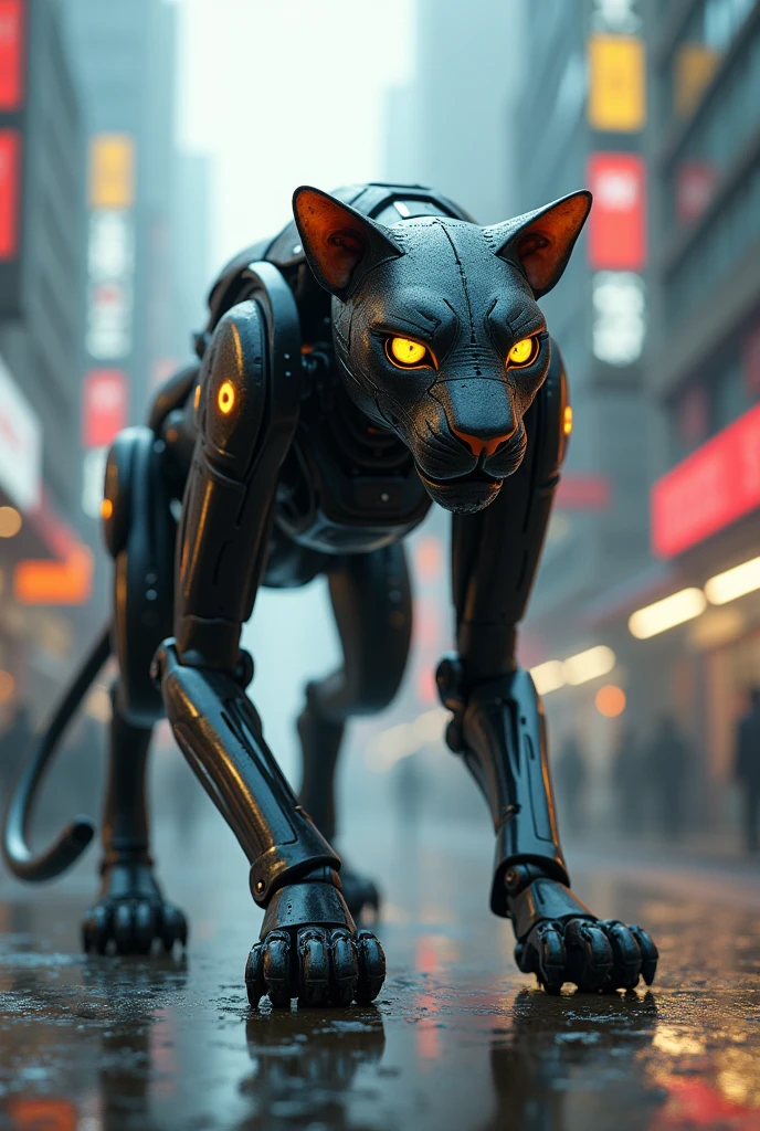 Wall-E style robot panther