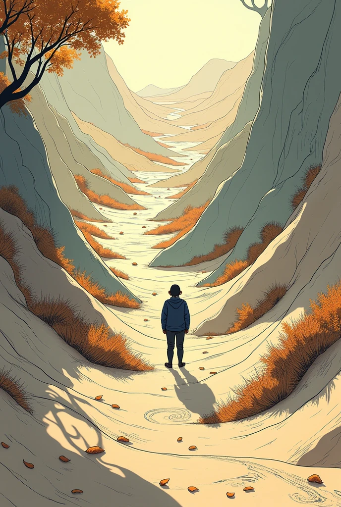 a contextual axometry from this paragraph "Summer has passed and the way it is going ,you can't follow it,the sweetness passed, and just as it was ,leaves no doubt". Get inspired by recreating the image according to the comics of the artist Moebius.