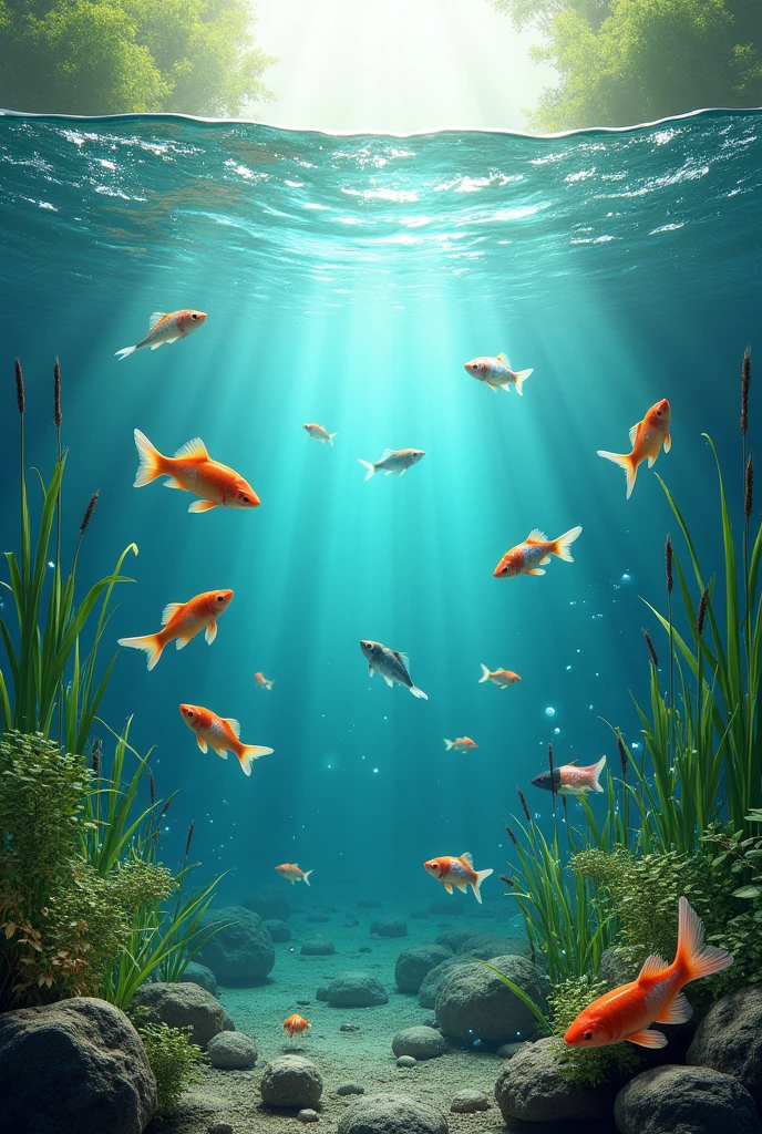 Aquatic ecology fish plankton benthic fauna algae plnat pond freshwater relationship