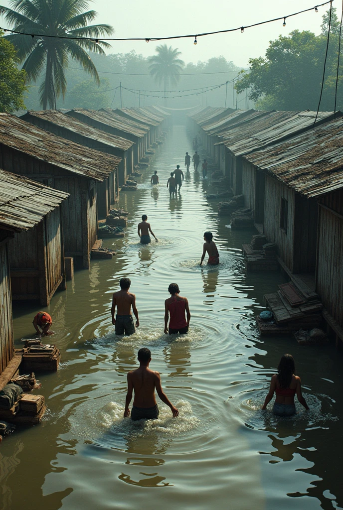 

Due to the release of water from India's Farakka Dam into Bangladesh, people's houses in Bangladesh are getting flooded
