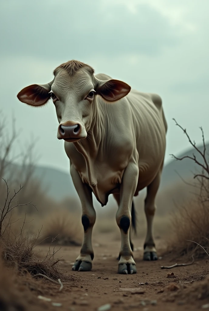 malnourished cow