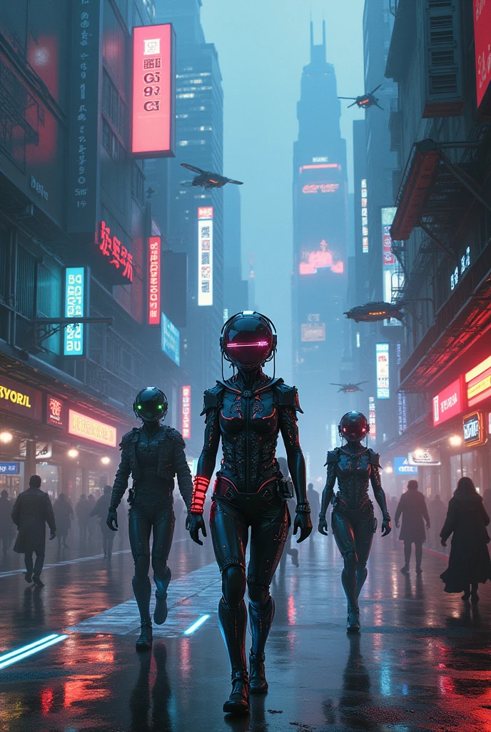 Create cyberpunk picture saying cybernet animations