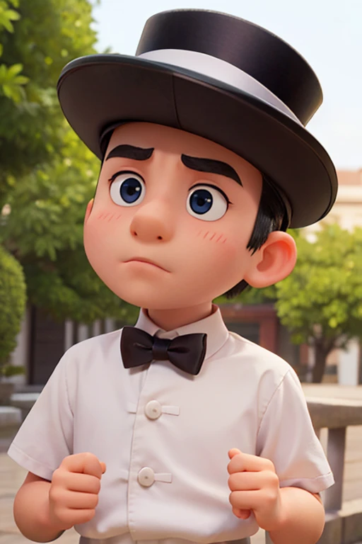 ９age、male、Large head、Top Hat、