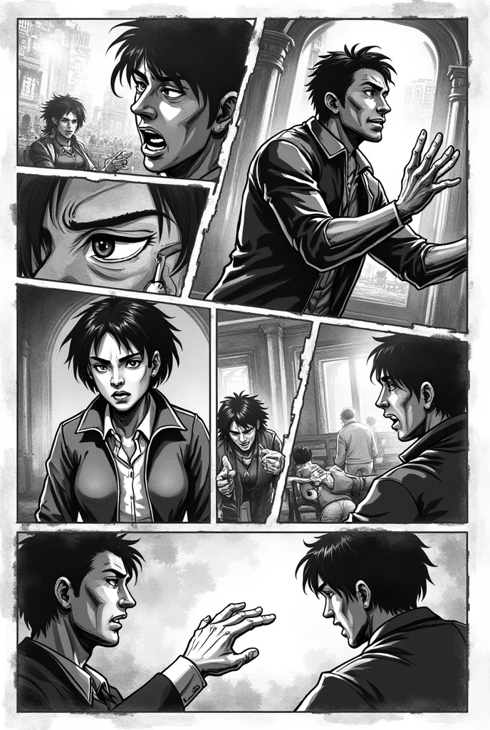 Manga comic page black and white color texture