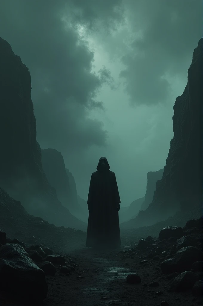 Create me a dark simple dangerous picture