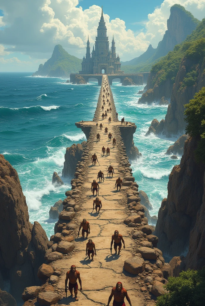 Ram setu with vanar sena