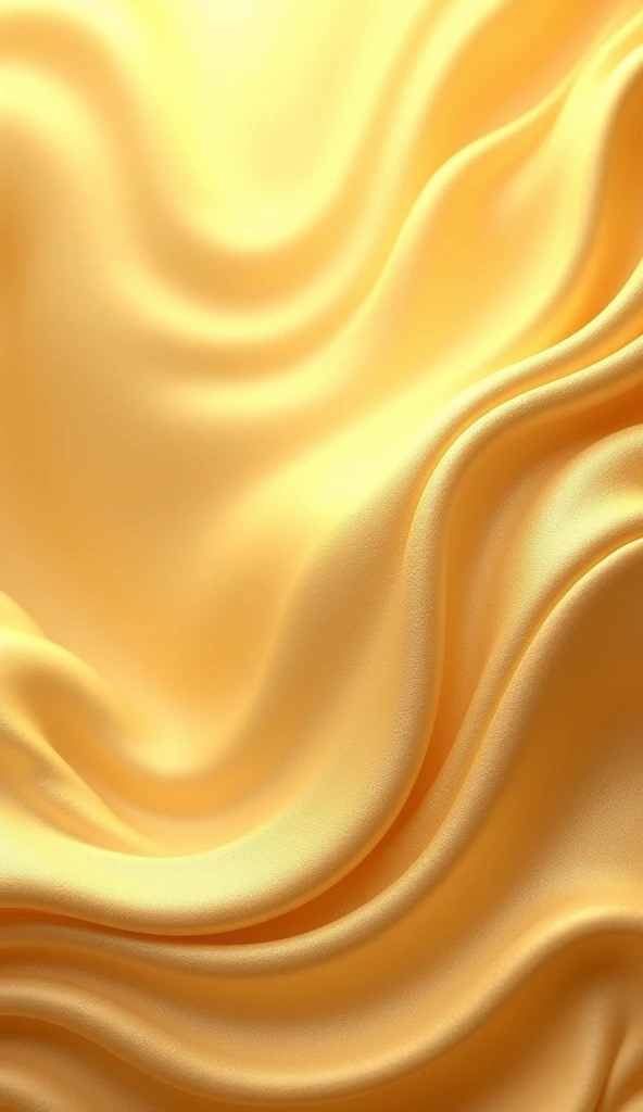Make the image of a golden abstract background with dark and light gradient with a luxurious look. The design features soft, flowing waves that create an effect of movement and depth.. There are subtle variations in the golden tones, ranging from pale yellow to a deeper gold.
The texture of the background combines smooth areas with zones that have a finely reticulated pattern., which adds dimension and visual complexity. The undulating shapes intertwine and overlap, creating a play of light and shadow that enhances the feeling of elegance and sophistication.
The overall effect is that of a silky fabric or polished metal surface that reflects light in a soft, ethereal way.. The abstract composition evokes images of ripples of golden sand or perhaps luxurious fabrics in motion..