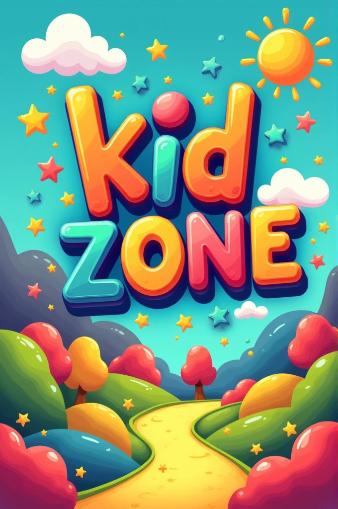 create a thumbnail and write "KIDZONE" on it. write it in an impressive manner.
