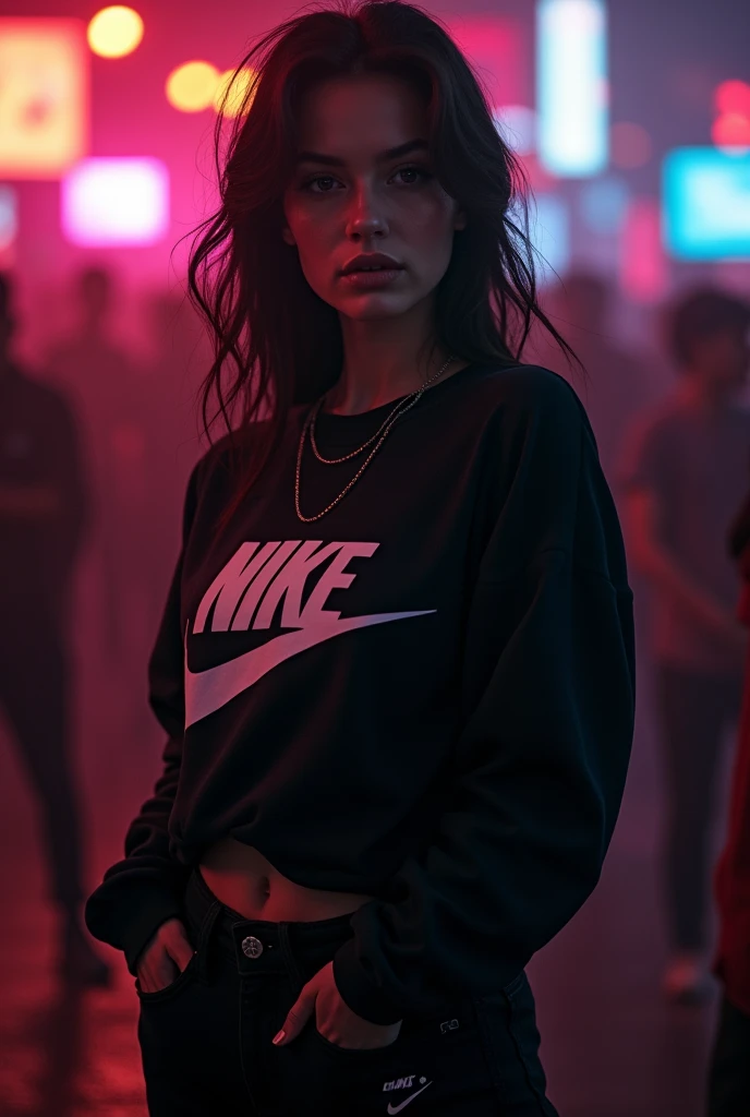 Whore in black nike sweatshirt sportwear club basic size