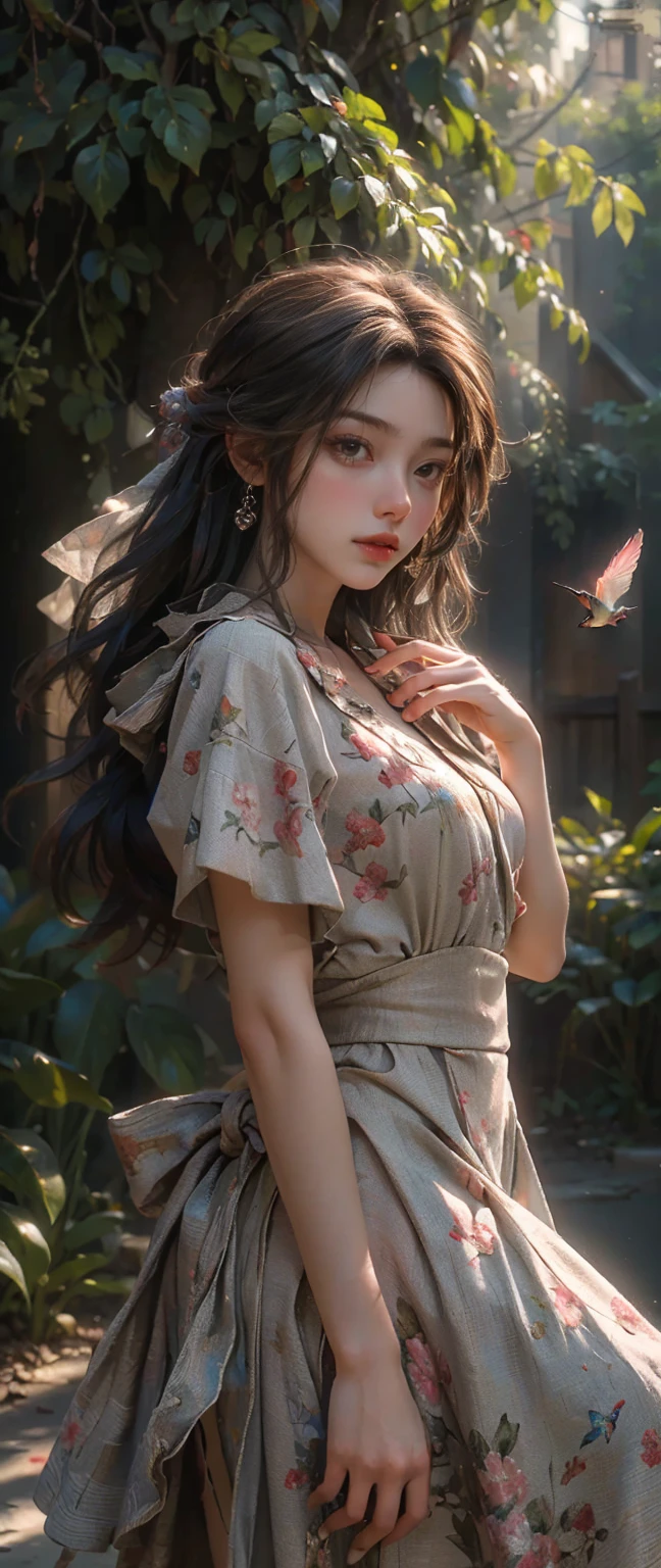 ((masterpiece, highest quality, Highest image quality, High resolution, photorealistic, Raw photo, 8K)), Hummingbird,