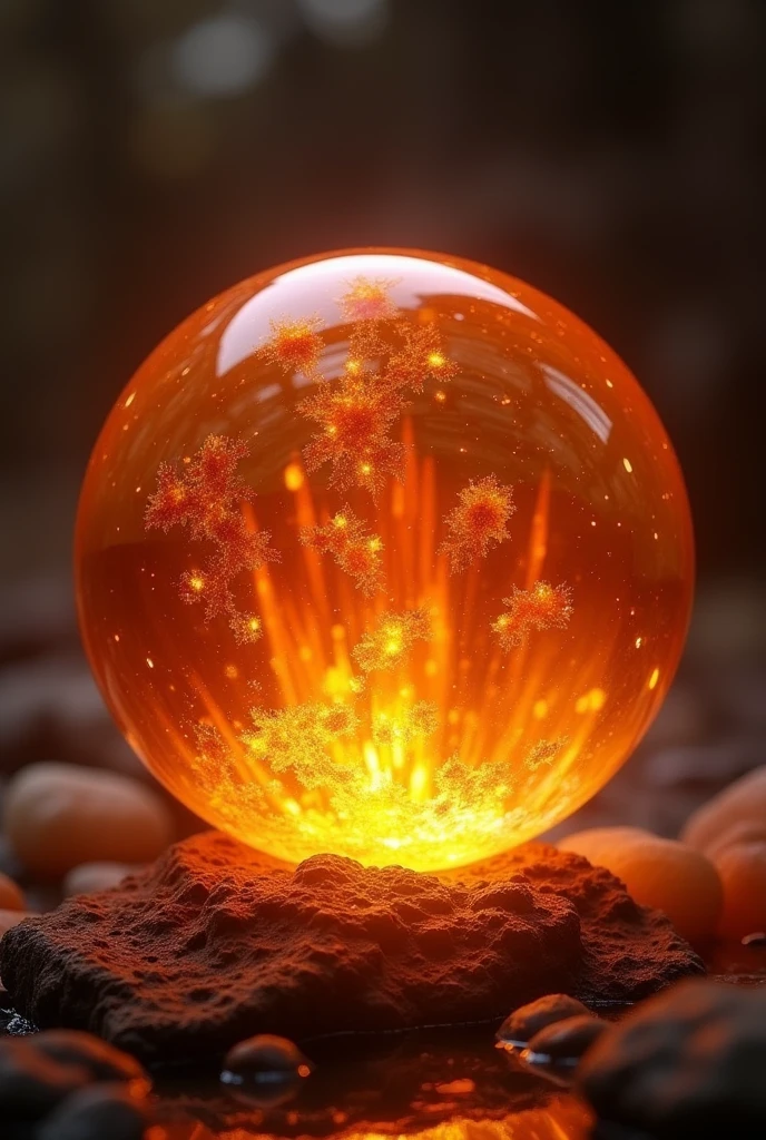 Orange crystal ball