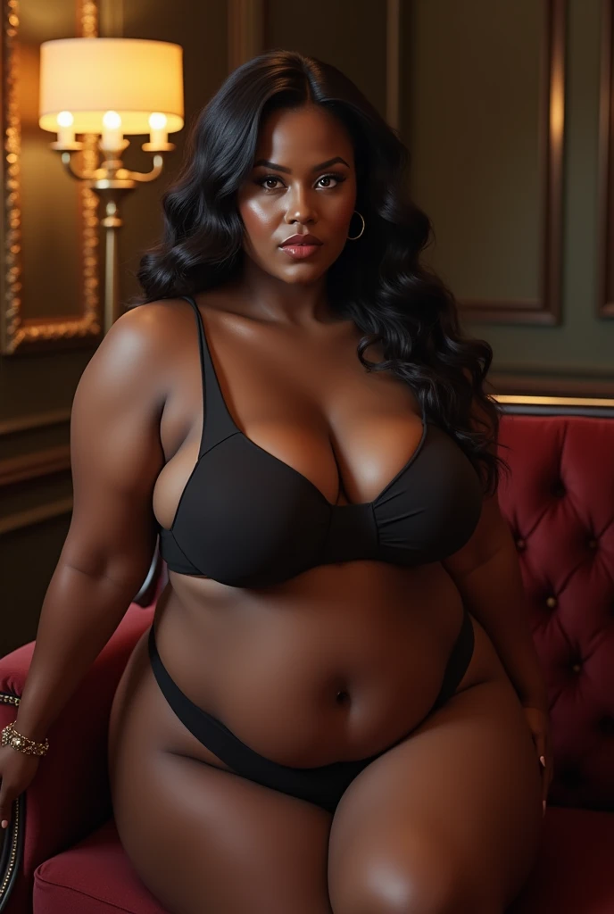 photorealism 
ebony Beautiful women&#39;s feet exuding power and wealth as a findom persona dark skinned toned plus size thick chubby woman full image backgrounis a high end setting luxury decor rich and wealth show full body
white slave on his knees worshipping feet