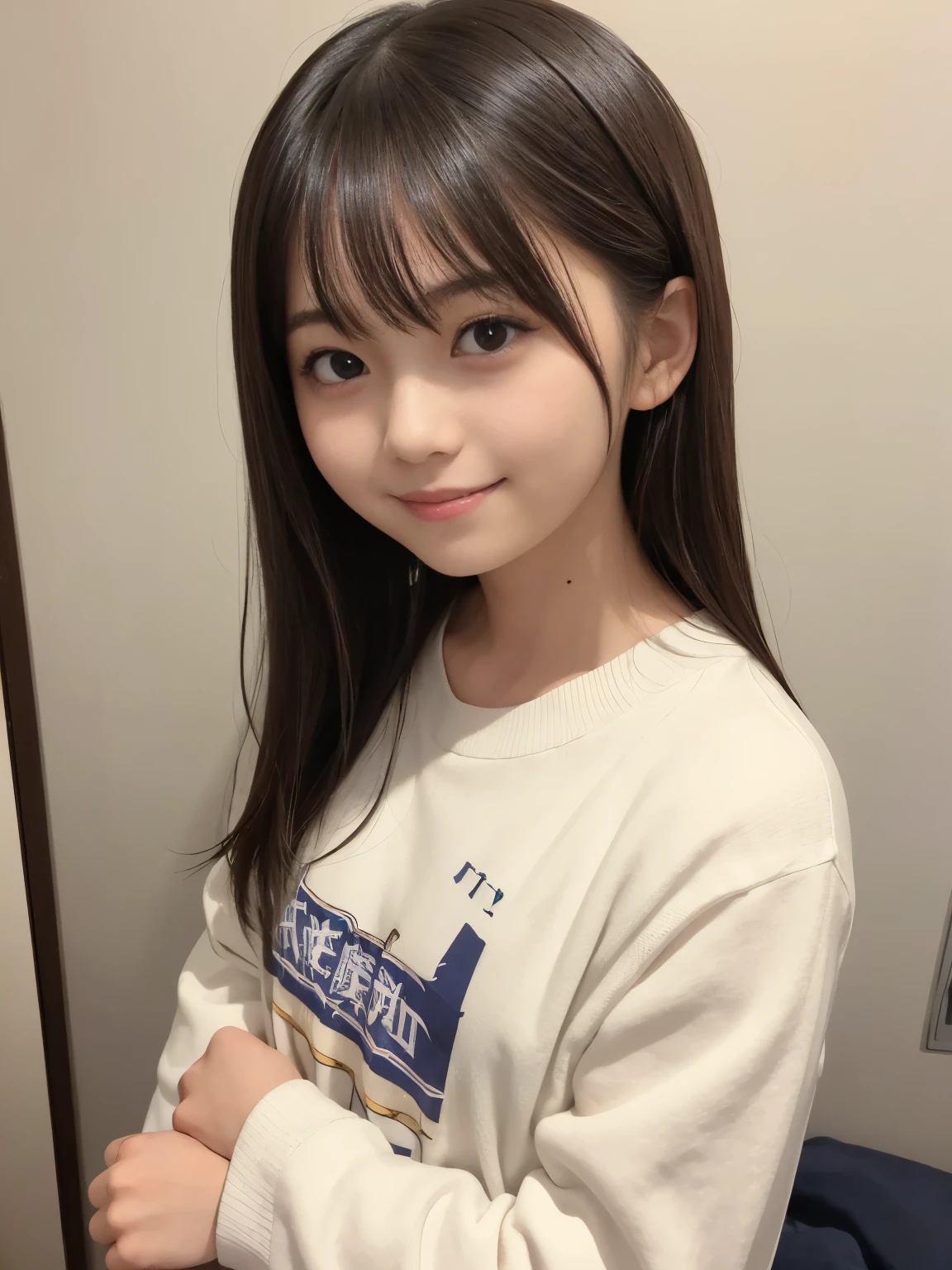 ish face、Japanese女性, (Underweight), (ミディアムバスト最high quality:1.5), 30 years old, (明るいsmile:1.3),Holter shoulder,4K, high quality,Black Hair,smile,Japanese、high schoo、美Girl、Double、Dark Eyes  ,