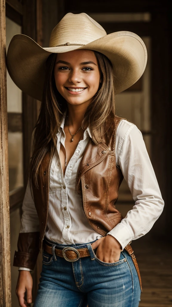 (masterpiece, Best quality:1.2), cowboy shot, One, 1 girl, Alicia Melchiotte, smile, I'm looking at the viewer, crossed arms, Ponytail, Headdress, military uniform, tie, Hips high