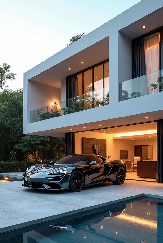 Modern house car garage g wegon