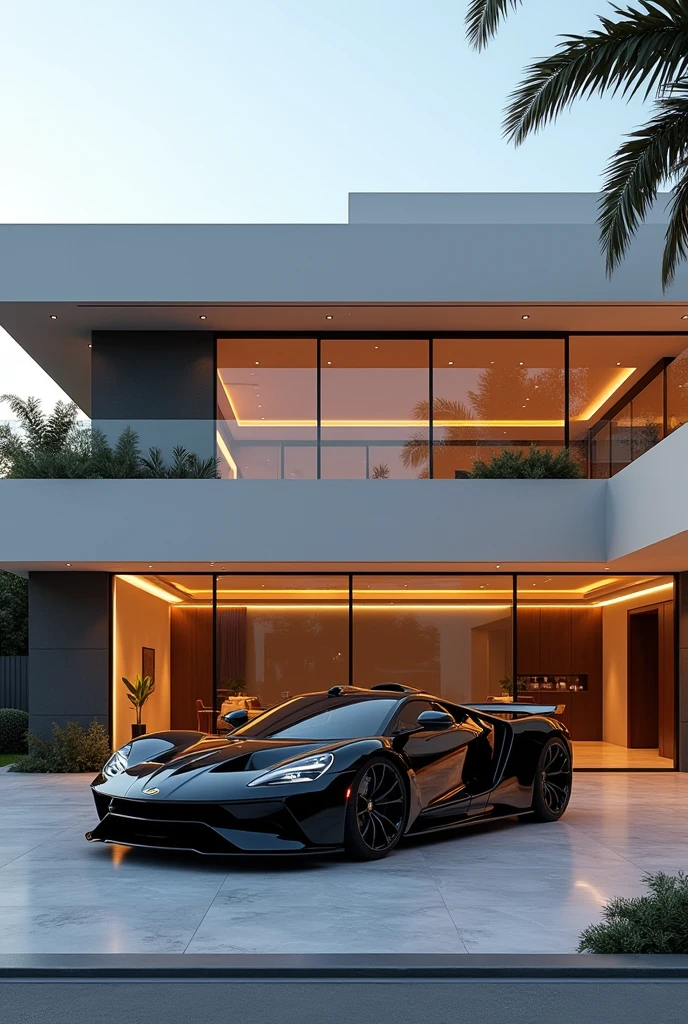 Modern  house car garage  g wegon 