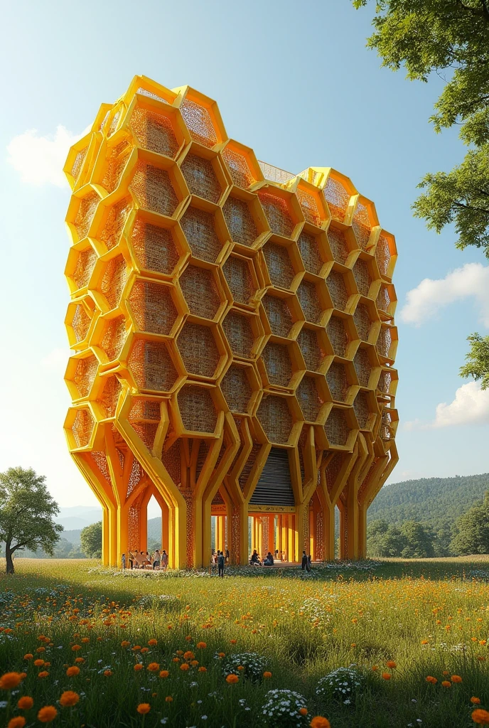 A building that has to do with beehives
