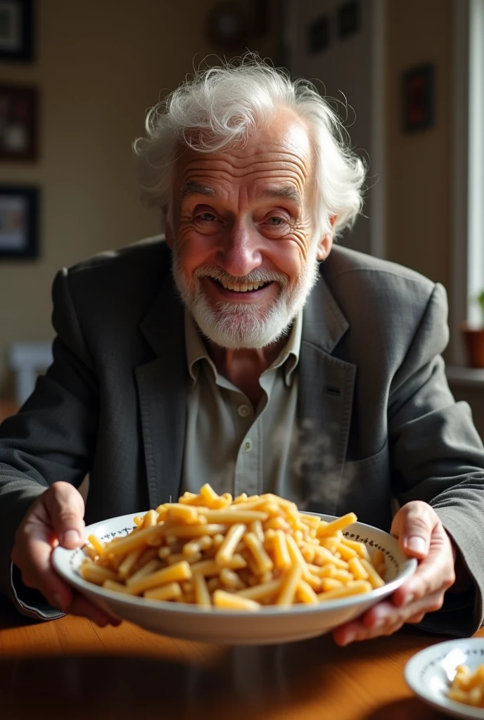 God provides an elderly pastor with chicken and pasta for Sunday lunch , since at home he had nothing to eat, Someone take a photo of 16 to your humble home.9
