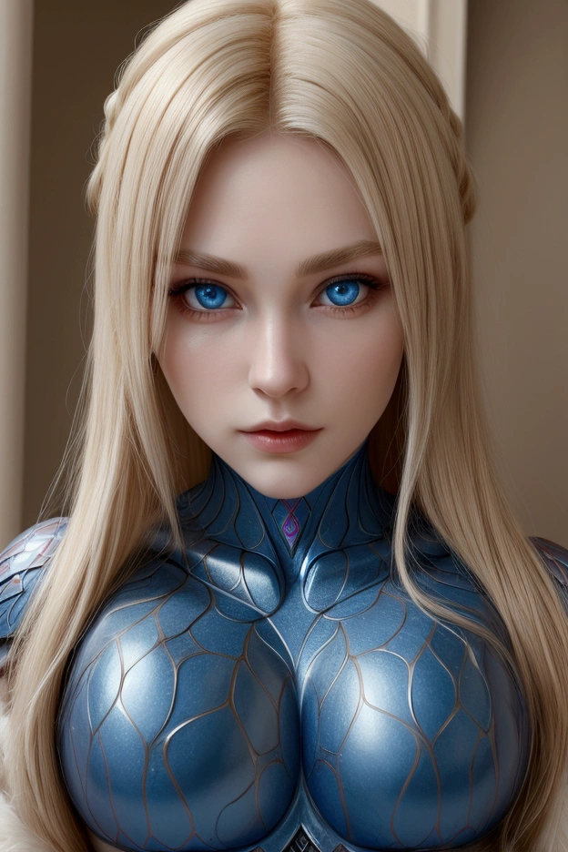 dragon spider, blonder woman, blue colored eyes, very beautiful, magestosa, with European features, dominant, seamless