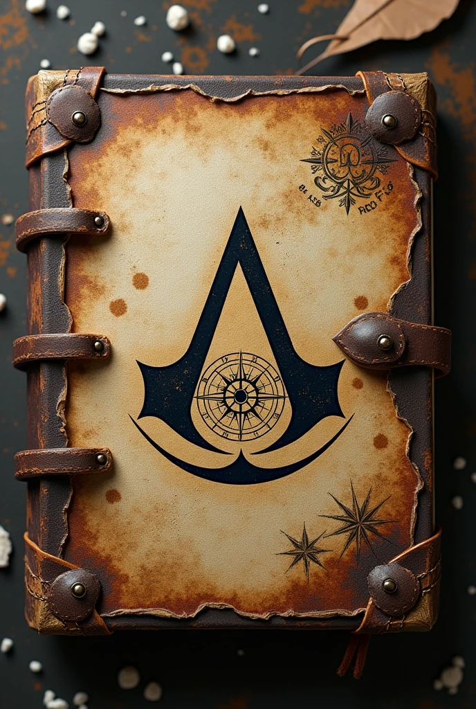 Assassin's creed black flag inspired homemade journal cover